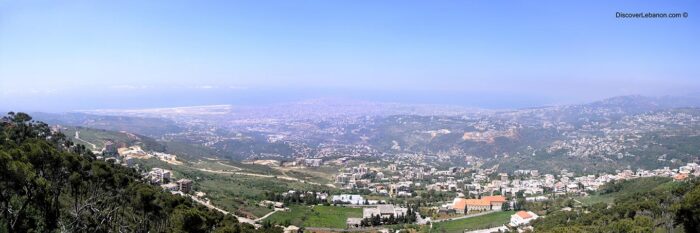 Beirut and villages from Souk El Ghareb