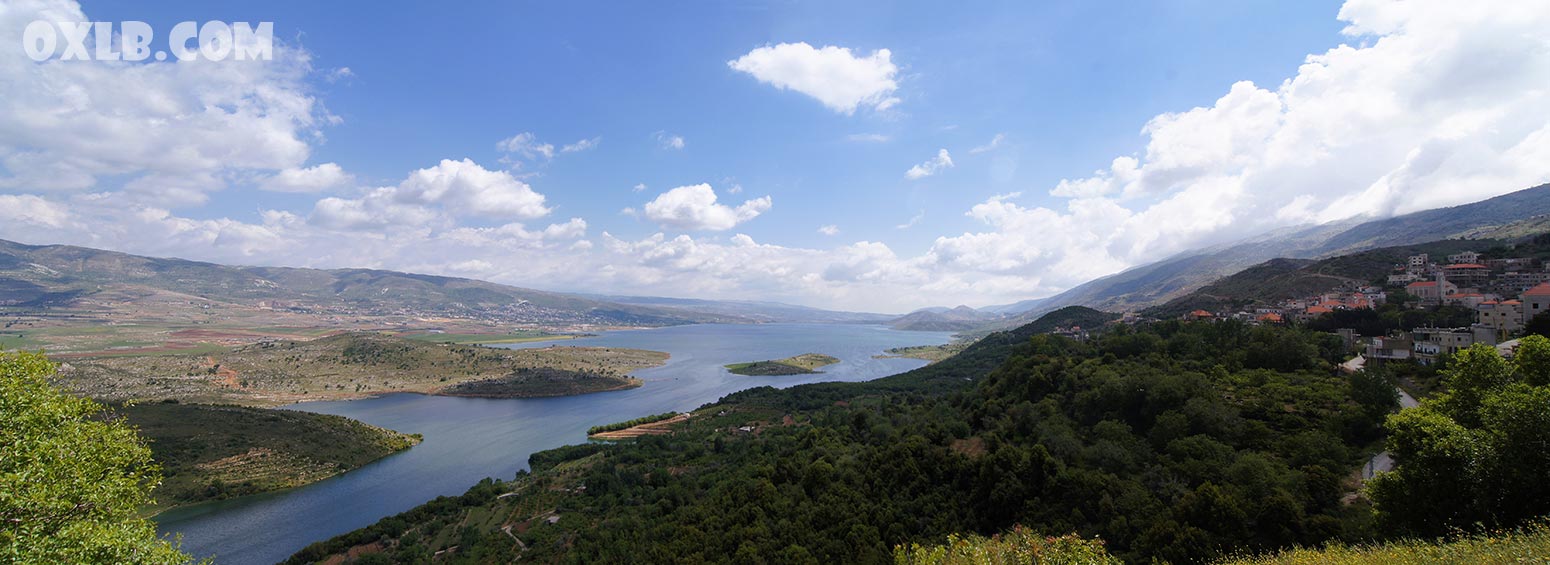 Village of Saghbine and Qaraoun lake