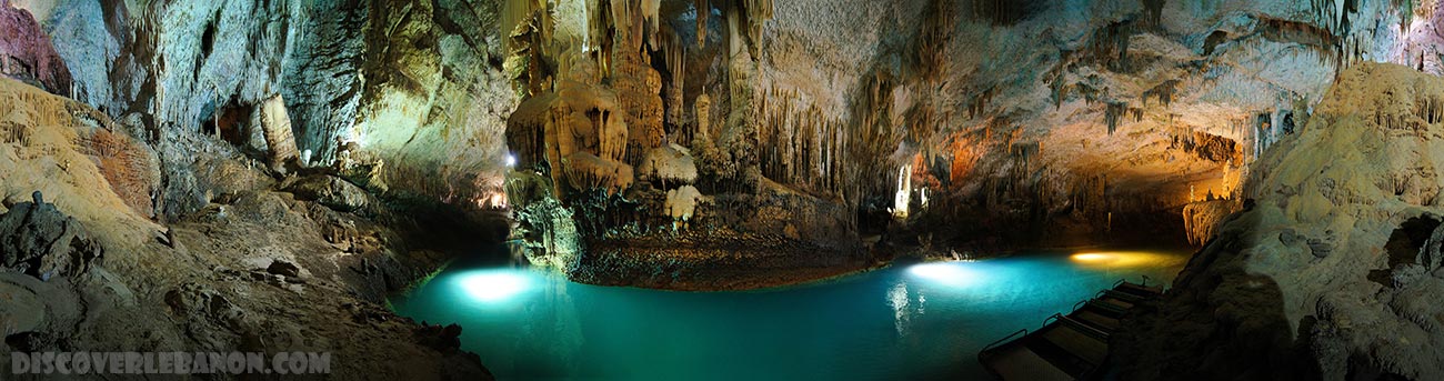 Jeita Grotto panorama poster - A wonder of nature in Lebanon