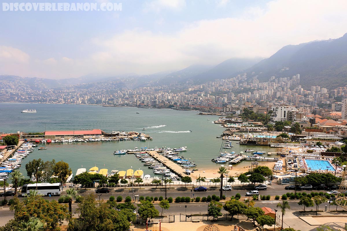 Panorama of Jounieh from creperie