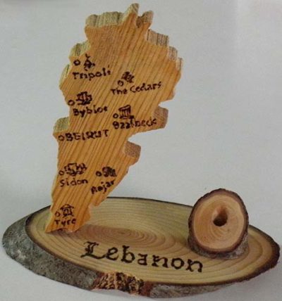 Crafted souvenirs Lebanese cedar wood forest Becharre Bsharri