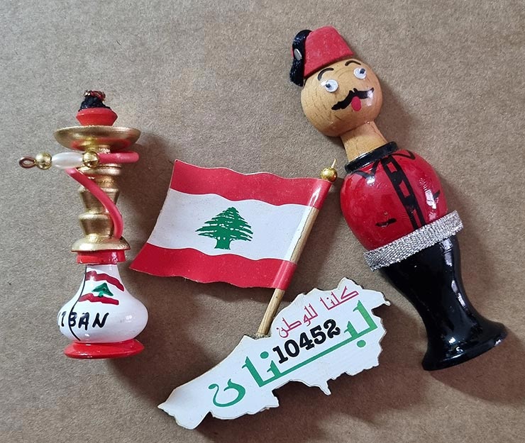 Souvenirs from Lebanon magnets