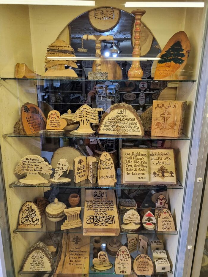 Wood souvenirs from Lebanon