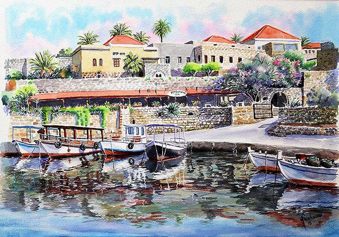 Byblos Harbor - Art print