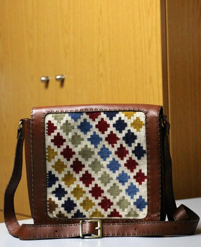Leather handbags tapestry