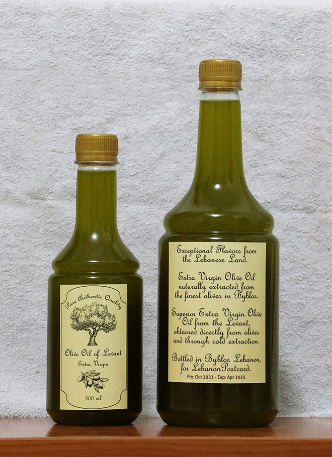 Extra pure virgin olive oil from Lebanon