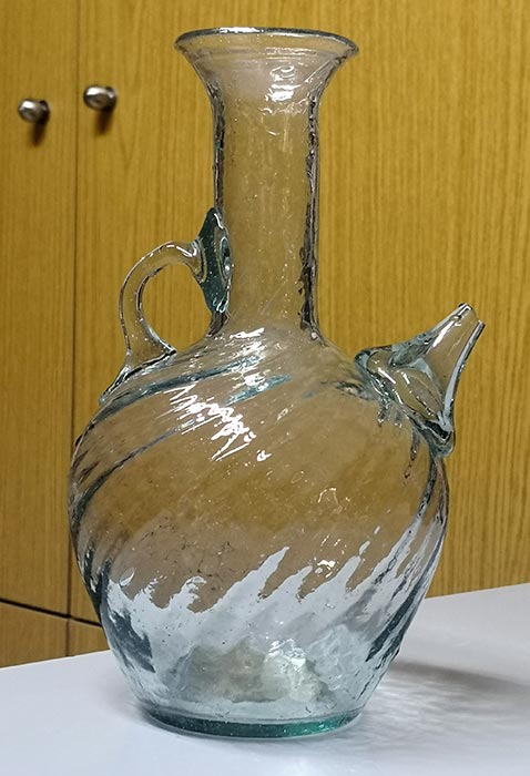 Lebanese Glass Cedar Tree Traditional Water Jug 