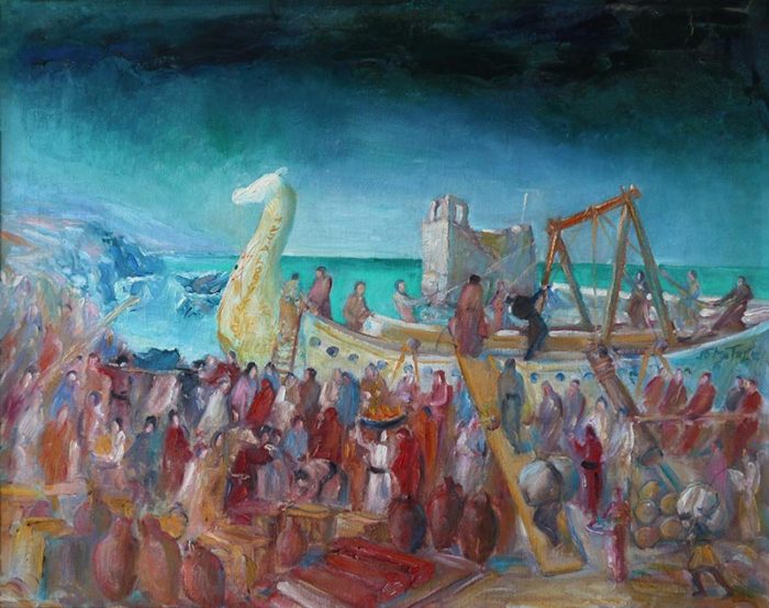 Art Print Phoenician Ship Loading