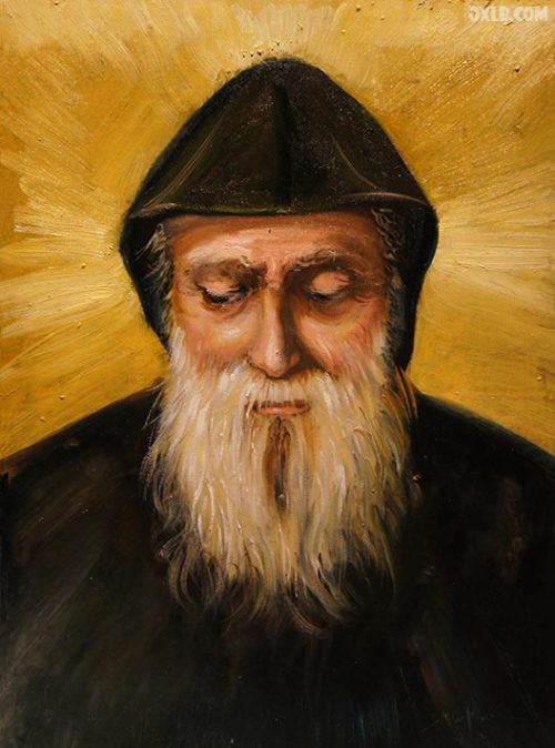 Portrait of Saint Charbel, painting