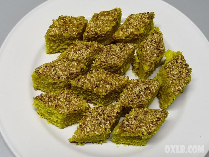 Lebanese homemade Sfouf with Turmeric