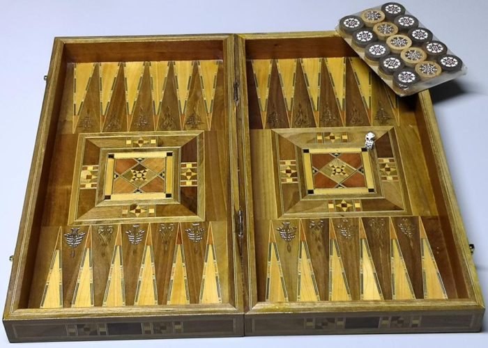 Engraved Wooden backgammon