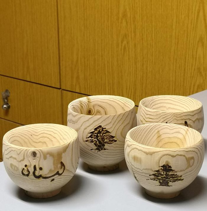 Cedar-wood bowls