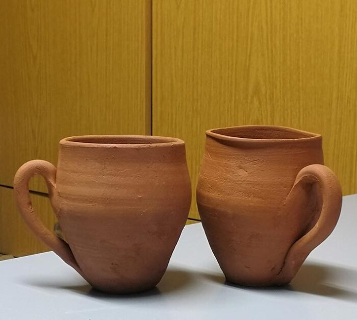 Large pottery cups