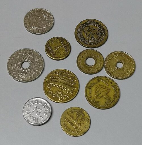 Collection of rare old Lebanese coins
