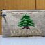 Small pouch bag Cedar of Lebanon gold embroidery