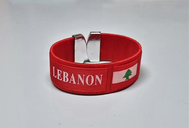 Wristbands Cedar of Lebanon and flag