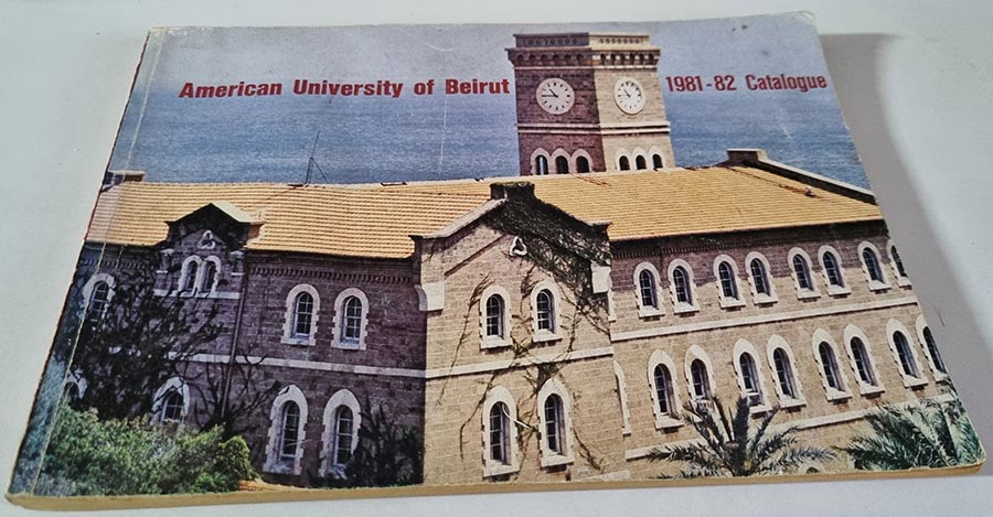 American university of Beirut 1981-1982 catalogue