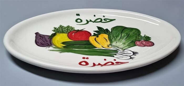 Ceramic Lebanese plates for legumes
