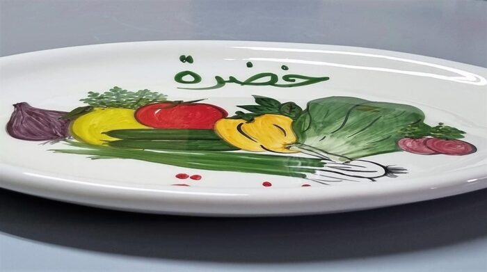 Ceramic Lebanese plates for legumes