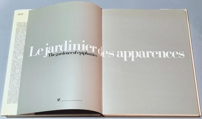 Livre Jardinier des apparences - The Gardener of Epiphanies - Omar Onsi