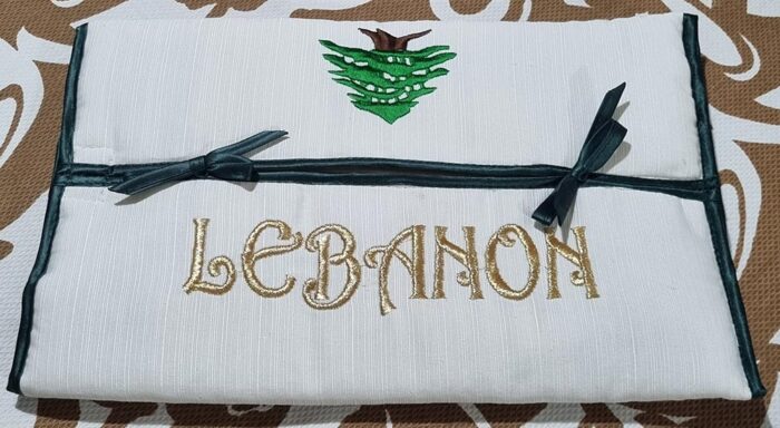 Pouch embroidered Lebanon