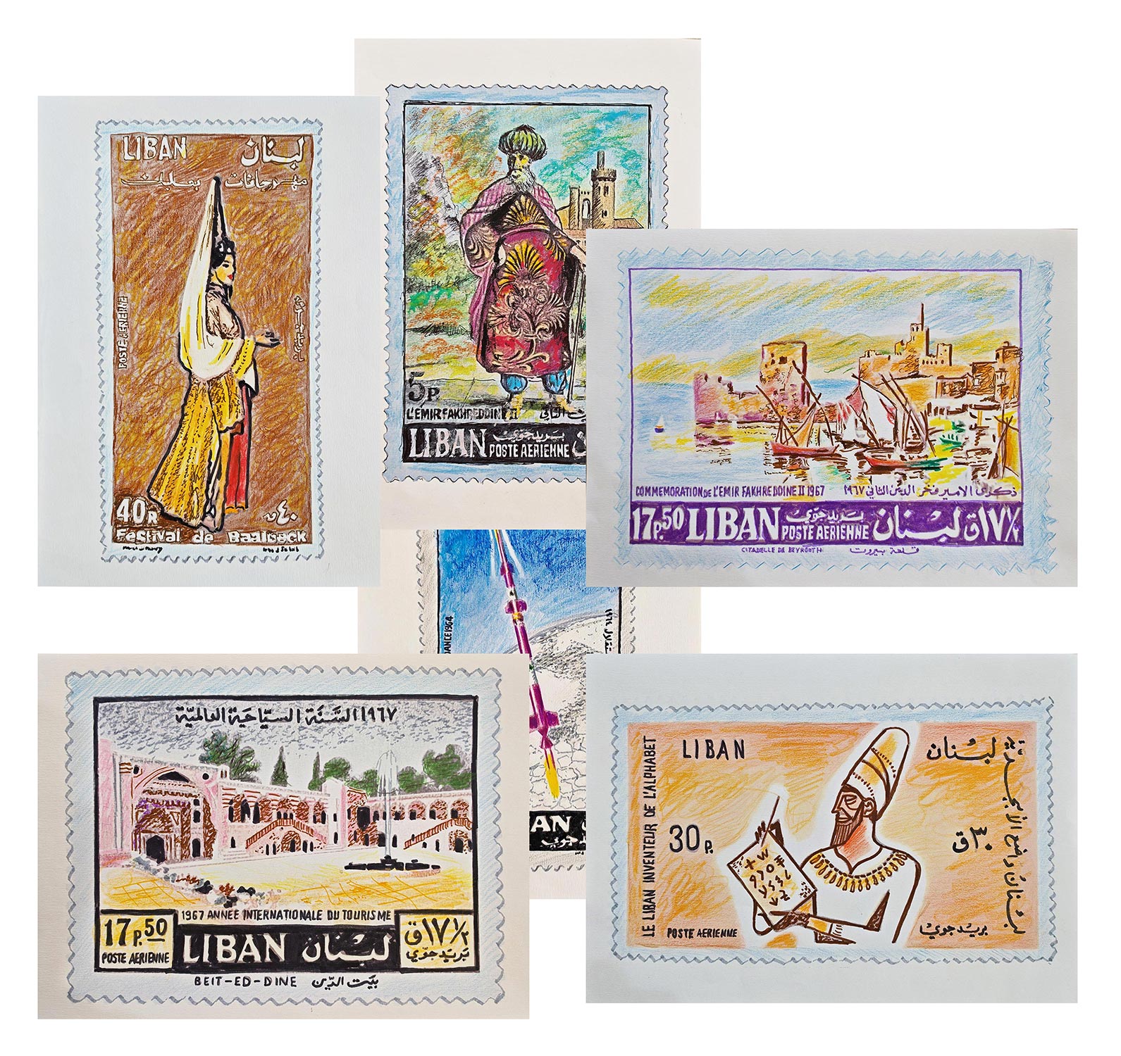 Artworks for lebanese stamps