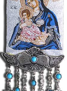 Oriental handcrafted cloth-and-metal pendants - Image 11