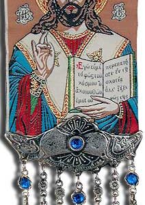 Oriental handcrafted cloth-and-metal pendants - Image 10