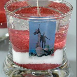 Gel Candles with the national colors and Cedar emblem - Image 2