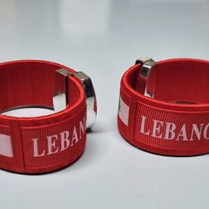 2 Wristbands - Cedar of Lebanon and flag - Image 2