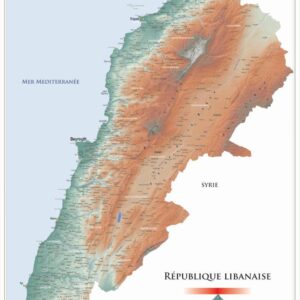 Physical map Lebanon - Image 4