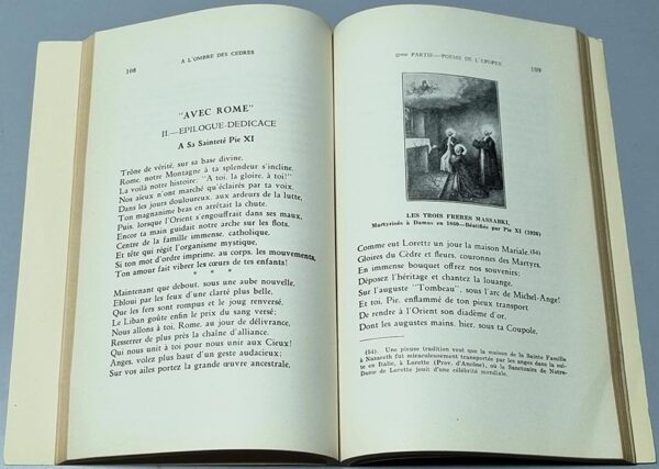 A l'Ombre des Cedres ou L'Epopee du Liban par l'Abbe Joseph Eid