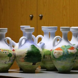 Hand-painted water pitcher - Image 1