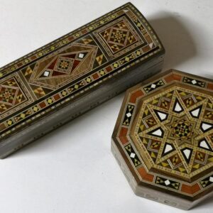 Wooden arabesque mosaic boxes - Image 1