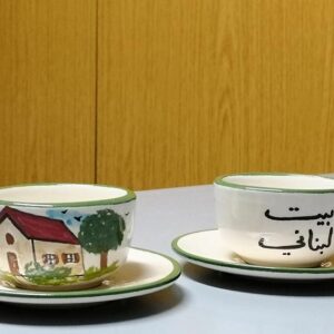 3 Handmade ceramic coffee cups - Image 1