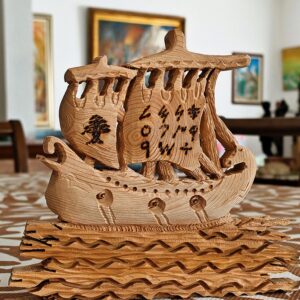 Lebanon Cedar wood Phoenician ship sculptures