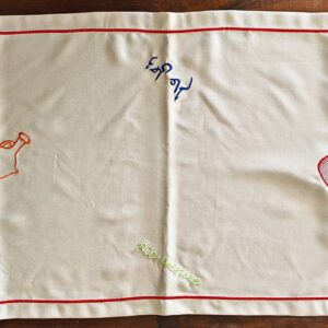 Linen tissue table runner - chemin de table
