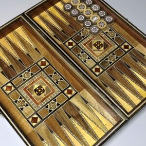 Large Wooden backgammon - Image 1