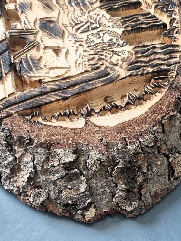 Last Supper wood sculpture