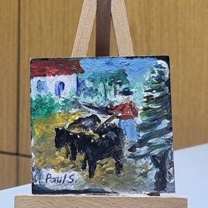 Lebanese Plowman with oxen