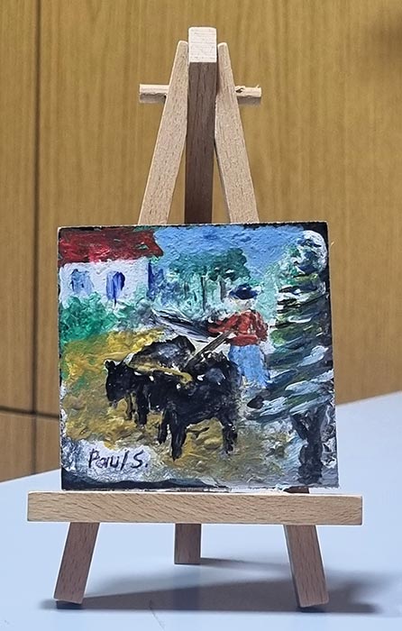 Lebanese Plowman with oxen