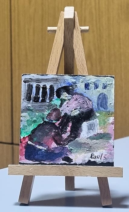 Lebanese paintings - The shoe cleaner