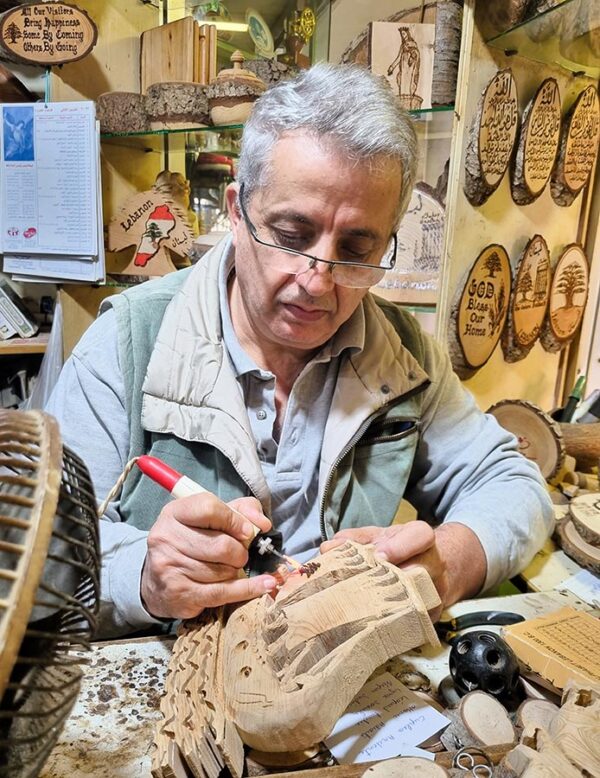 Lebanese wood artisan sculpture