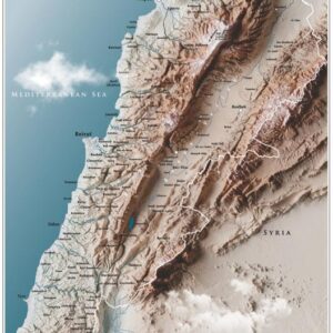 Relief map of Lebanon - Image 1