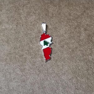 Silver-glazed Lebanon map - Image 1