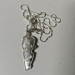 Silver pendant – Lebanese map - Image 2