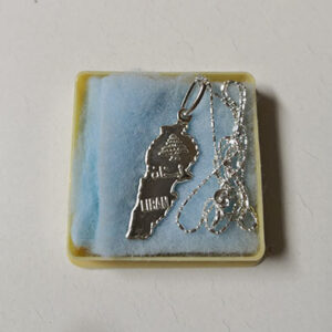 Silver pendant – Lebanese map - Image 1