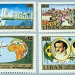 Stamps of Lebanon Timbres du Liban Sesquicentenario Da Independencia Do Brasil