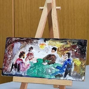 The card players in painting