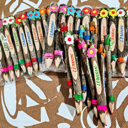 Twig pencils colored from wood branch - Lebanon